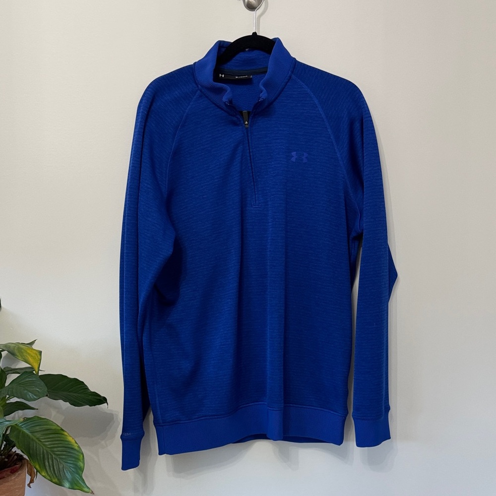 Under Armour Men's Royal Blue Pullover Mock Neck Sweater Size XL